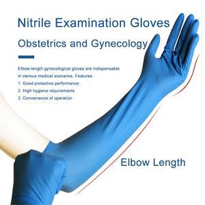 Sarung tangan pemeriksaan medis sarung tangan nitril bedah Gynaecological bebas lateks atas siku - Product Image 5