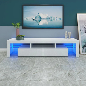 <span class=keywords><strong>Meuble</strong></span> <span class=keywords><strong>TV</strong></span> LED moderne de luxe, personnalisé, grand rangement, panneau en bois, armoire, éclairage LED, meubles de salon, différentes tailles et couleurs - Product Image 4