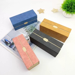 Estuche Plegable para Gafas <span class=keywords><strong>de</strong></span> Sol <span class=keywords><strong>de</strong></span> Cuero PU, <span class=keywords><strong>Caja</strong></span> Rectangular <span class=keywords><strong>de</strong></span> <span class=keywords><strong>Doble</strong></span> Capa para Gafas <span class=keywords><strong>de</strong></span> Sol, Empaque Retro para Gafas, Logotipo Personalizado - Product Image 3