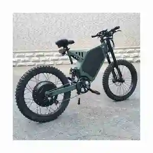 Nuovissimi dirt bike elettrica di colore verde 72v ebike bici elettrica biciclettata dischi freno anteriori
