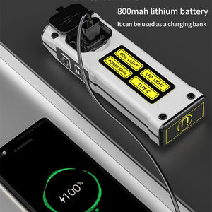 Thiết kế mới siêu sáng đôi dẫn nguồn làm việc đèn <span class=keywords><strong>250</strong></span> lumen có thể sạc lại dẫn đèn Pin ngọn đuốc - Product Image 6