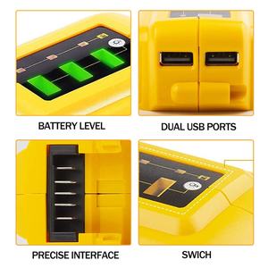 电池 USB 充电器适配器适用于得伟 20V MAX 电池发电机电源转换器，带双 USB 充电器，适合工作、露营、旅行 - Product Image 4