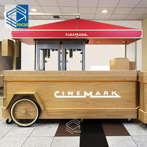 Alto Nível 3d Shopping Kiosk Cart Design Food Trolley Cart Street Mobile Fast Food Catering Cart