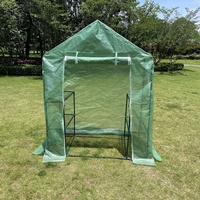 Serre tunnel PE moderne et écologique, facile à assembler, avec structure métallique en tubes d'acier de 16 mm pour la plantation dans le jardin