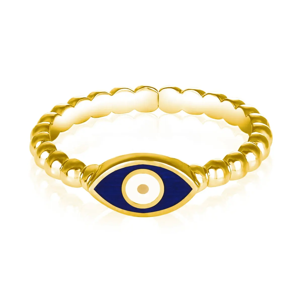 PEISHANG customized 925 Sterling silver Evil Eye Ring One Size Fits All