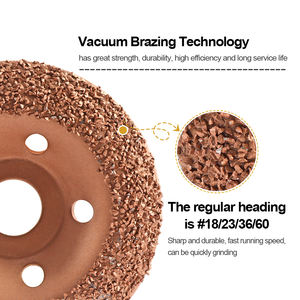 #40/60 vuoto brasato in carburo di tungsteno mola levigatura del legno intaglio sagomatura del disco in gomma macinazione disco smerigliatrice angolare - Product Image 5