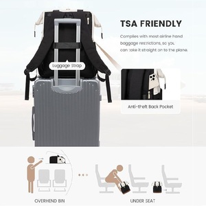 Ensemble de 2 sacs à dos de voyage à ouverture large avec trousse de toilette, 16 poches, résistant à l'eau, pour ordinateur portable 15,6 pouces, sac à dos de voyage d'affaires - Product Image 6