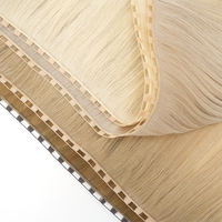 Extensions de cheveux humains Remy Genius Weft, noir naturel, rouge, blond, ondulation naturelle, 26 pouces, usage professionnel en salon, prêtes à être expédiées