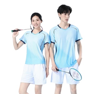 Nueva Camiseta Deportiva de Bádminton de Seda Helada para Verano, de Secado Rápido, Suave y Transpirable, de Manga Corta, Cuello en V, para Hombre y Mujer, con Nombre de Equipo Personalizado - Product Image 1