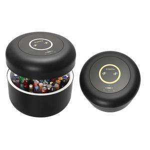 Table basse <span class=keywords><strong>ronde</strong></span> intelligente de nouveau style avec chargement sans fil par haut-parleur Bluetooth et mini-réfrigérateur intégré - Product Image 2