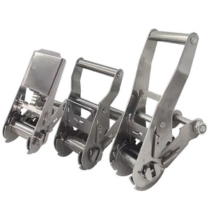 헤비 듀티 2 인치 50mm 5T 스테인리스 스틸 라운드 헤드 이중 안전 웨빙 캠 버클 래칫 버클