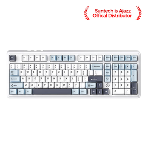 Clavier mécanique DIY Ak980 Flying Fish Switch (couleurs d'usine bleu-blanc-marine) Tri-mode RGB - Product Image 2