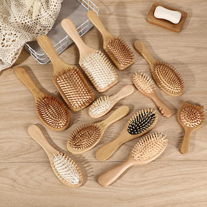 Brosse à cheveux en bambou avec logo personnalisé pour massage du <span class=keywords><strong>cuir</strong></span> <span class=keywords><strong>chevelu</strong></span> peigne à cheveux à coussin d'air brosse à cheveux démêlante - Product Image 5