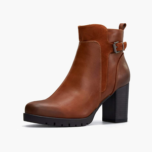 Bottes en cuir véritable confortables pour femmes, chaussures tendance et résistantes, meilleures ventes - Product Image 4