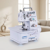 Machine à coudre interlock JUKKY 257, électrique, deux aiguilles, corps en fer, alimentation manuelle, pour la couture de vêtements domestiques