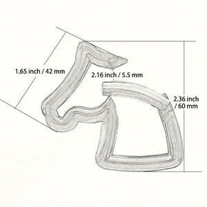 Promotional Laser Engraved Assorted Color Novelty Aluminum Alloy Eco-friendly Carabiner Clip Keychain Horse Head Shape <b>Snap</b> - Product Image 2