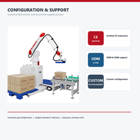 Palettiseur robotisé collaboratif (Cobot) de 860 kg avec moteur et PLC, ventouses en acier inoxydable pour la manutention de caisses et le flux de matériaux en usine