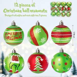6CM <span class=keywords><strong>Grinch</strong></span> <span class=keywords><strong>Boule</strong></span> <span class=keywords><strong>de</strong></span> Noël et ornements d'arbre Pendentif peint créatif avec techniques d'impression UV Décorations <span class=keywords><strong>de</strong></span> fête et <span class=keywords><strong>de</strong></span> maison - Product Image 5