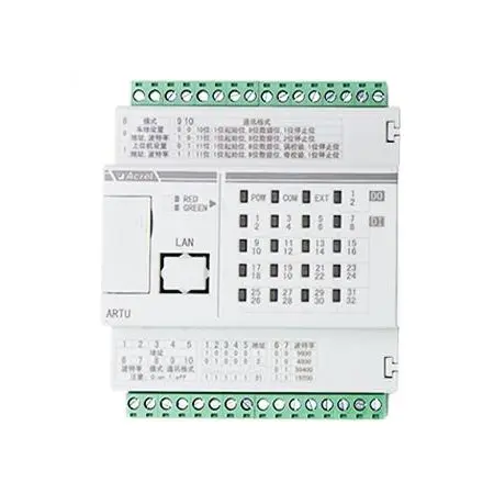 ARTU100 DI DO AI AO อุปกรณ์ควบคุมการตรวจสอบสัญญาณ RS485 CE Modbus-rtu Modbus-TCP จอแสดงผล LED