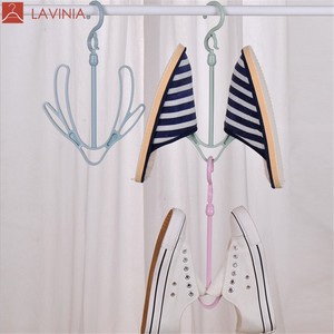 Appendiabiti in plastica pieghevole Lavinia all'ingrosso per asciugare <span class=keywords><strong>scarpiera</strong></span> a doppio gancio da esterno con gancio antivento - Product Image 1