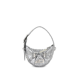 Porte-clés en métal de style coréen unique avec sac à main à motif froissé et sangle à œillets - Product Image 1