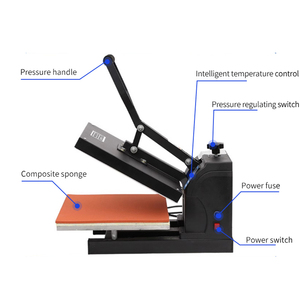 Prensa de Calor de Placa Plana de Alta Presión, Máquina Manual de Impresión por Transferencia de Calor, Máquina de Impresión de Prendas por Transferencia de Calor - Product Image 6