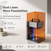 Laser Sparrow H102 Dual Laser 10W 2W Dioda Inframerah Portabel Pengukir Presisi untuk Perhiasan Kulit