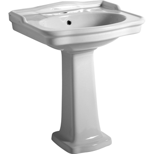 Lavabo ovale élégant et moderne de la série BOHEME CLASSIC, 70 cm, en pierre naturelle et en porcelaine, pour lavabos de salle de bain - Product Image 2