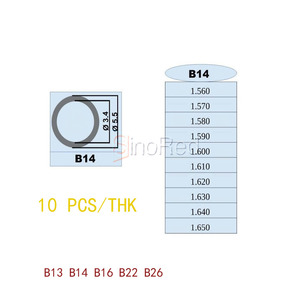 B13 B14 B16 B22 B26 tam set ayarlama şim dizel enjektör revizyon ve 120 için BOSCH 600 serisi CONTA TAKIMI adet için değiştirin - Product Image 4