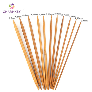 Bán Buôn 4.5Mm Áo Len Tự Nhiên Crochet Đôi Điểm Thẳng Mịn Tre Đan Kim Thiết Lập Cho Dệt Khăn Và Mũ - Product Image 5