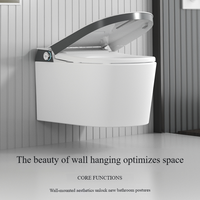 Inodoro Inteligente de Pared con Cisterna Oculta, Totalmente Automático, de Alta Calidad, con Asiento con Calefacción y Sifón Tipo S, Marca CUPC WATERMAR