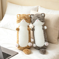 Coussin en peluche en forme de chat de dessin animé, adorable oreiller décoratif pour la maison, vente en gros