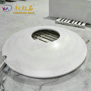 Nuevo Banco de Disco de Hormigón Translúcido Magic Stone para Exteriores, Ingeniería Paisajística, Hecho a Medida, Material UHPC de Alto Rendimiento - Product Image 3