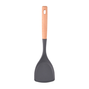 Silicona 3 piezas utensilios de cocina de grado alimenticio herramientas de silicona con mango de madera juego de cocina utensilios de cocina - Product Image 6