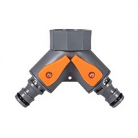 Adaptateur trois voies pour pistolet de lavage auto, raccord rapide en plastique pour tuyau de jardin, déviateur en Y pour robinet, modèle 1 pouce AT1048 BS