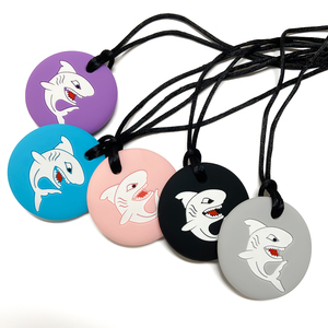 Wholesale Custom shark Silicone Chewable Necklace for Autism Boys or Girls with ADHD or Special Needs Sensory Kids Accessory - Product Image 3