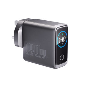 <span class=keywords><strong>Chargeur</strong></span> mural compact électrique 140W GaN avec écran TFT intelligent, compatibilité multi-protocoles pour <span class=keywords><strong>MacBook</strong></span> // Garantie 12 mois - Product Image 1