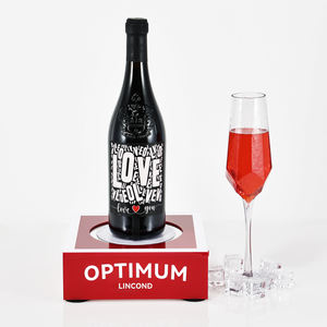 Soporte de exhibición de vino con luz LED moderno y respetuoso con el medio ambiente acrílico barnizado para eventos de festivales y promoción de Marca - Product Image 1