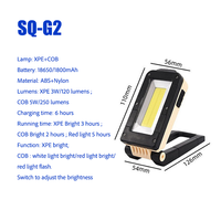 Lampe d'inspection COB Lampe torche magnétique Lampe de poche rechargeable portable Lampe de travail portable pour la réparation automobile Caractéristique étanche