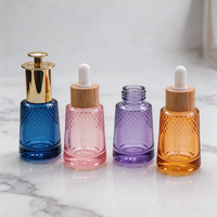 Bouteille compte-gouttes en verre personnalisée avec logo imprimé, forme conique, couleur, 30 ml, 50 ml, 100 ml, pour soins de la peau, huile essentielle, sérum pour les yeux et le visage, emballage cosmétique