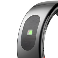 Bague connectée de fitness étanche 5ATM en acier inoxydable avec contrôle par application, suivi de la température, de la fréquence cardiaque, de l'oxygène sanguin et du sommeil, longue autonomie