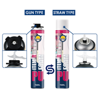 GORVIA ITEM-R 750ml Mousse d'étanchéité en polyuréthane PU, mousse expansive pour le remplissage des joints, pour l'installation de fenêtres et de portes, utilisation en construction