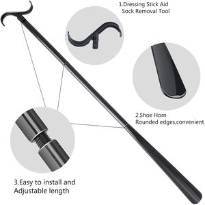 Home Daily Use Long-Handle Shoe Horn for Elderly Pregnant Women Disabled Lazy People-Multifunctional Assistive Tool <b>Socks</b> - Product Image 3