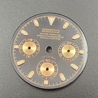 Cadran de montre en alliage de cuivre avec design à trois yeux en émail, 29,5 mm, accessoire de montre compatible avec le mouvement VK63, avec luminescence verte, fabriqué en Chine