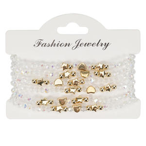 Fashion Beaded <b>Bracelets</b> <b>Set</b> 6Pcs Crystal Rhinestone Star Gold Plated Women's Bohemia Gift Jewelry Made In China - Product Image 6