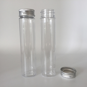 Chai lọ đựng mẫu nhựa PET 110ml 3oz bán chạy, đáy phẳng, nắp nhôm, bao bì dạng ống nghiệm - Product Image 1