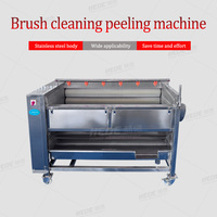Aardappel schilmachine, aardappelverwerkingslijn, aardappel snijlijn, borstelrol schil- en reinigingsmachine