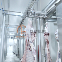 Machine industrielle d'abattage de bétail certifiée CE, réglable de 50 à 200 têtes, pour la découpe de viande de bœuf
