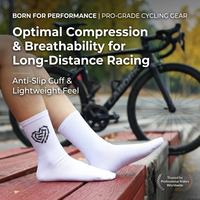 Chaussettes de cyclisme personnalisées pour hommes et femmes, fines, absorbantes, à séchage rapide, antibactériennes, écologiques, avec logo sur le bas, tendance été