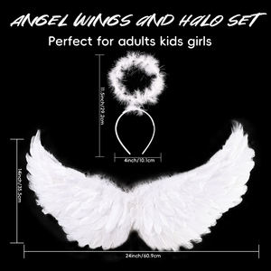 Bianco angelo <span class=keywords><strong>ali</strong></span> <span class=keywords><strong>con</strong></span> fascia naturale <span class=keywords><strong>piume</strong></span> a buon mercato all'ingrosso per la decorazione di Halloween festa di carnevale di nozze - Product Image 4